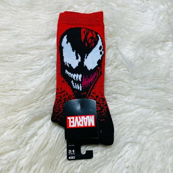 MARVEL VENOM & CARNAGE CREW SOCKS SYMBIOTE SPIDER-MAN - Picture 1 of 3